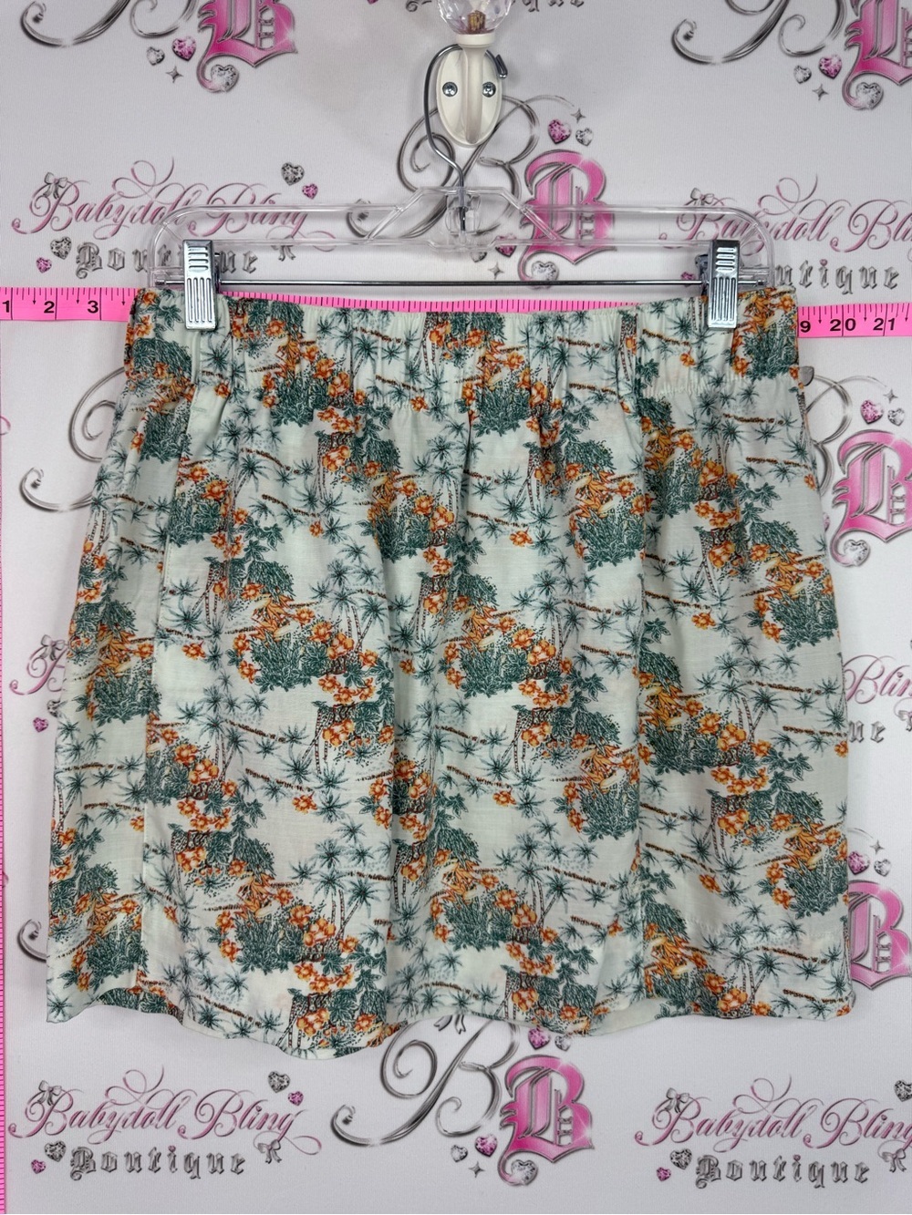 Toad&Co tropical Shorts with Green and Orange Floral Print